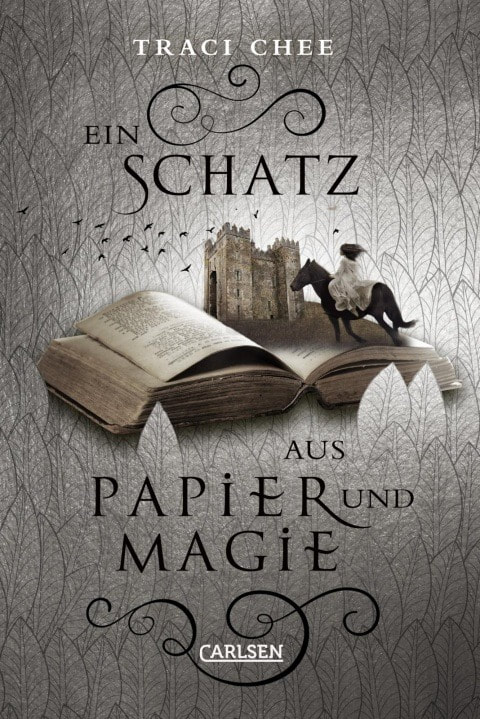 cover of the German edition of THE SPEAKER by Traci Chee, Ein Schatz aus Papier und Magie