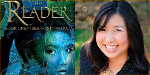side-by-side images of the cover of THE READER by Traci Chee and of Traci Chee