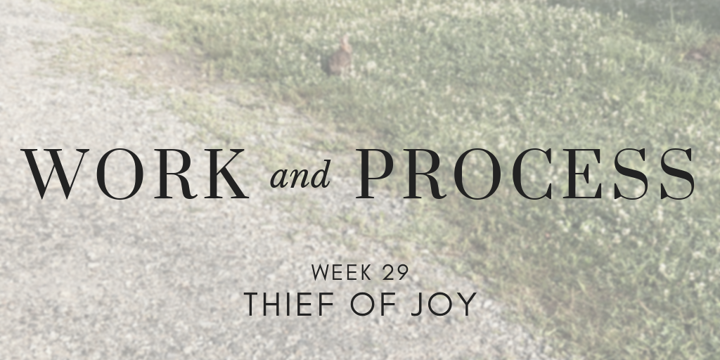 Work and Process Week 29: Thief of Joy